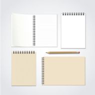 open notebook set with pen