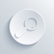 Vector modern magnifying glass light circle icon