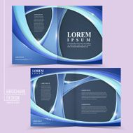 abstract futuristic design for half-fold brochure