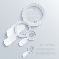 Vector modern magnifying glass light background