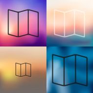 geometric icon on blurred background N2