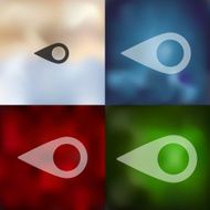 geometric icon on blurred background N3