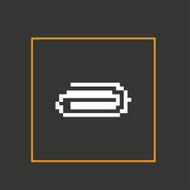 Simple stylish pixel icon clip Vector design