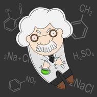 Old cartoon style professor