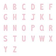 Pink heart alphabet letters2