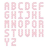 Pink heart alphabet letters1