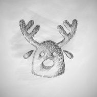 christmas deer icon N3