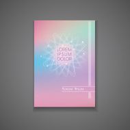 colorful flower shape background book template