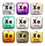 Buttons showing Xenon and its abbreviation