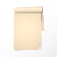 note paper template isolated on white