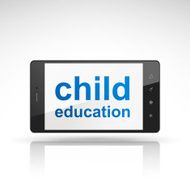 child education words on mobile phone N2