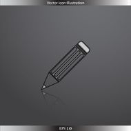 Vector pencil web flat icon
