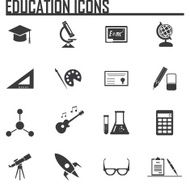 education icons set on white