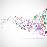 Abstract background with abc letters N3