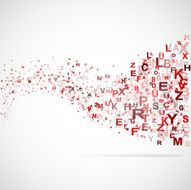 Abstract background with abc letters N6