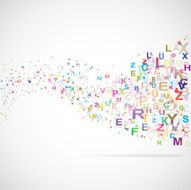 Abstract background with abc letters N7