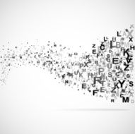 Abstract background with abc letters N8