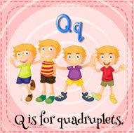 Letter Q for quadruplets