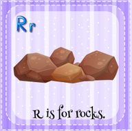 Letter R for rocks