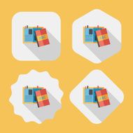 notebook flat icon with long shadow eps10 N26