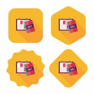 notebook flat icon with long shadow eps10 N29