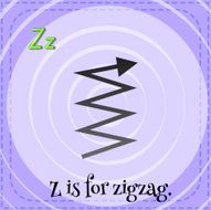 Letter Z for zigzag