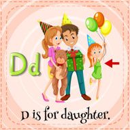 Letter D for daughter