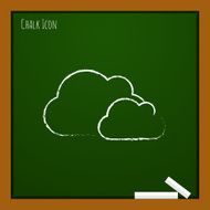 Vector two clouds icon Eps10