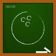 Vector bowling ball icon Eps10
