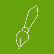 Vector brush icon Eps10 N4
