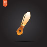 Vector fountain pen icon Eps10 N5