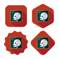 x-ray flat icon with long shadow N4