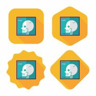 xray flat icon with long shadow N5