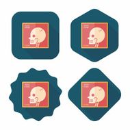 xray flat icon with long shadow N6