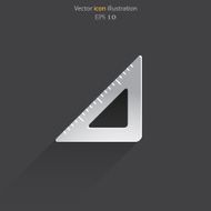 Vecror flat ruler icon