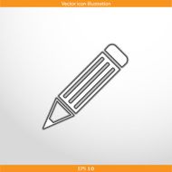 Vector pencil web flat icon N3