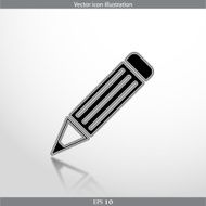 Vector pencil web flat icon N4