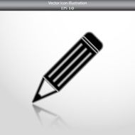 Vector pencil web flat icon N5