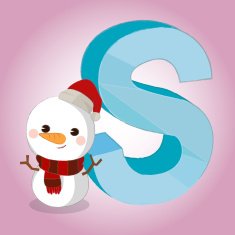 S Snow Alphabet icon great for any use Vector EPS10 N2