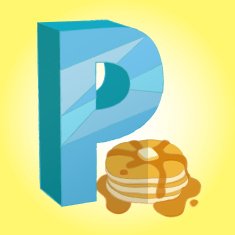 P Pancake icon great for any use Vector EPS10 N2