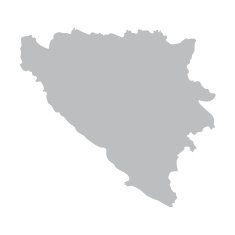 grey map of Bosnia and Herzegovina