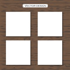 Vector blank paper template on a background