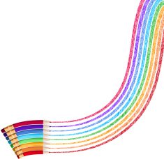 Colour pencils isolated on white EPS 10