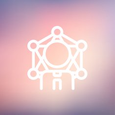 Brain idea technology thin line icon