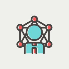 Brain idea technology thin line icon N2