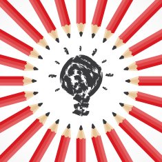 dea concept with pencil background