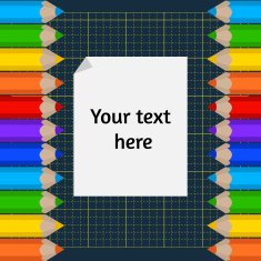 background of the cutting mat and border colored pencils N3