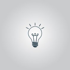 Light lamp sign icon Idea symbol