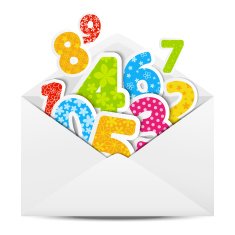 Paper envelope with color numbers