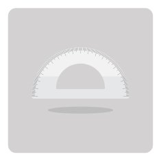 Vector of flat icon ruler